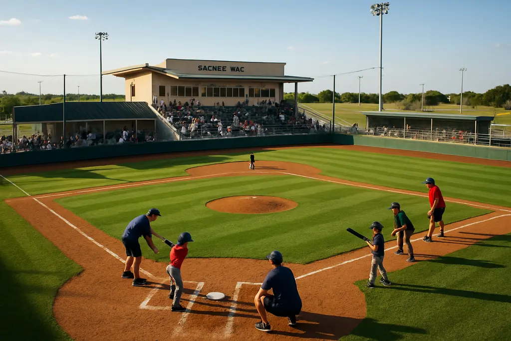 Sachse MAC indoor turf field prepared for high school baseball training