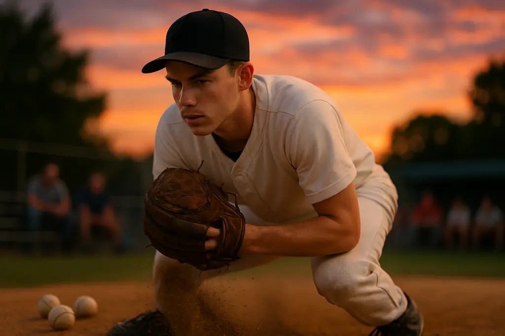 Texas High School Baseball players gather near a dugout after a playoff win
